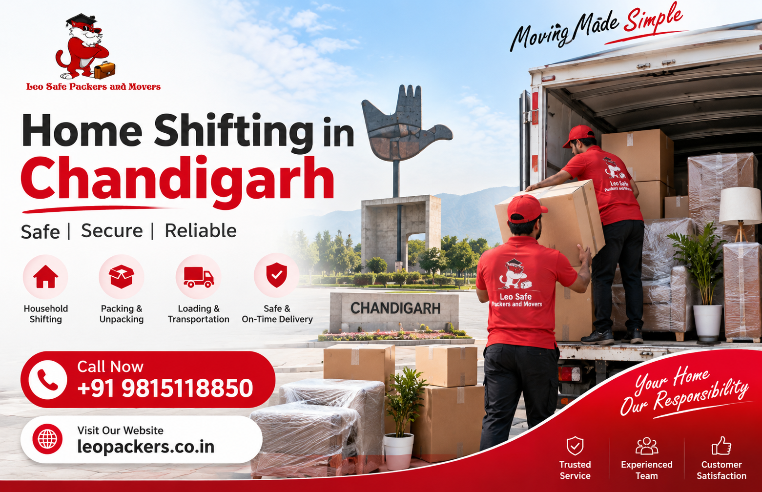 Home Shifting in Chandigarh 2026 — Cost, Process & Checklist