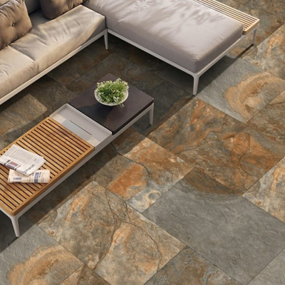 Rustic Slate Porcelain Paving Slab Tiles - 600x900mm & Patio Pack - (16mm & 20mm) Profile Picture