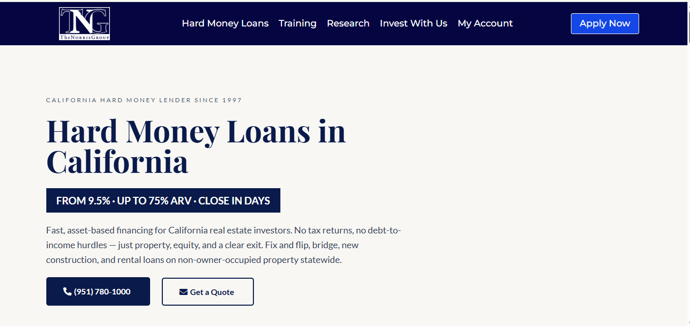 California Hard Money Loans From 9.5% | Close in Days