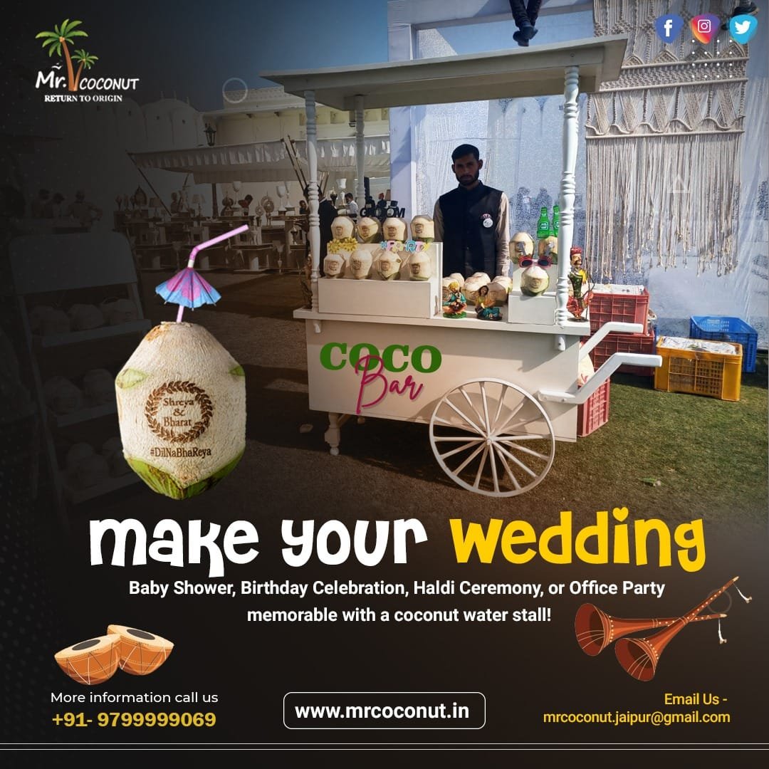 Personalized Coconut for Weddings | Mr. Coconut India |Trending Wedding Stall