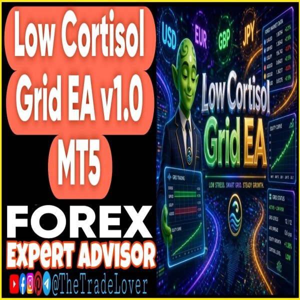 Low Cortisol Grid EA v1.0 MT5 (Works on Build 6182) | Forex Robot | MT5 Expert Advisor - The Trade Lovers