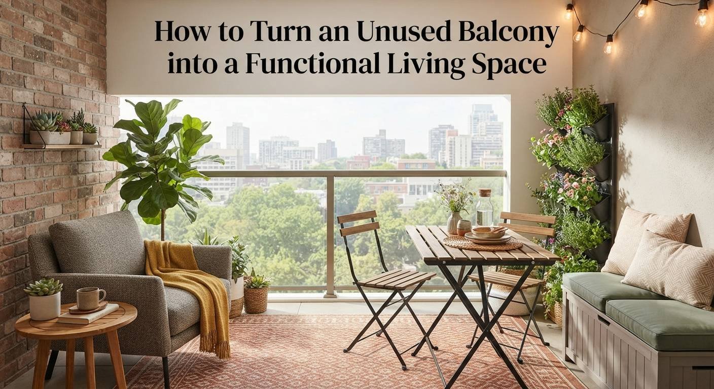 How to Turn an Unused Balcony into a Functional Living Space