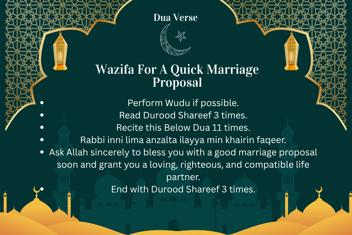 Wazifa For A Quick Marriage Proposal – Dua Verse