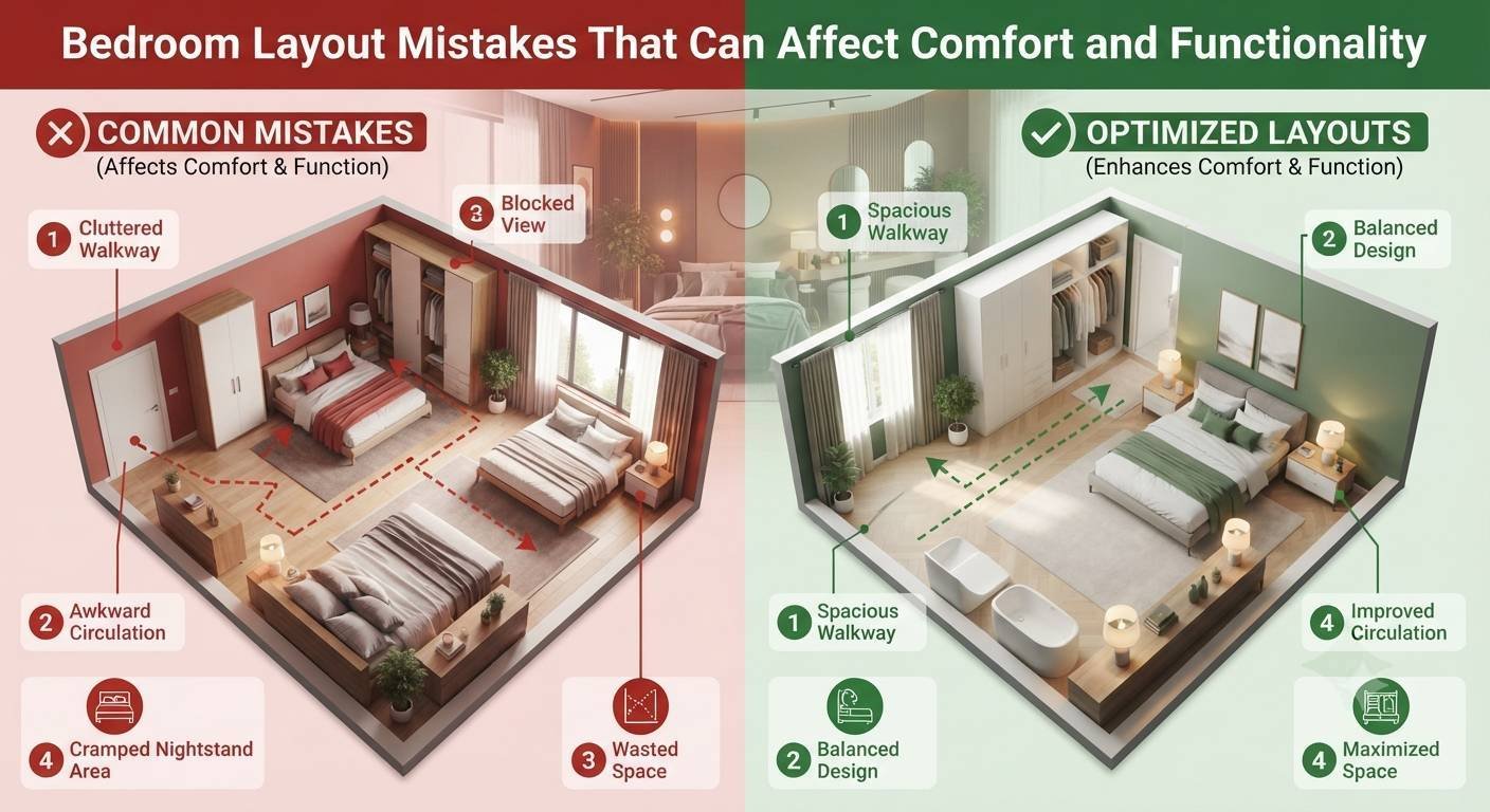 Bedroom Layout Mistakes That Can Affect Comfort and Functionality