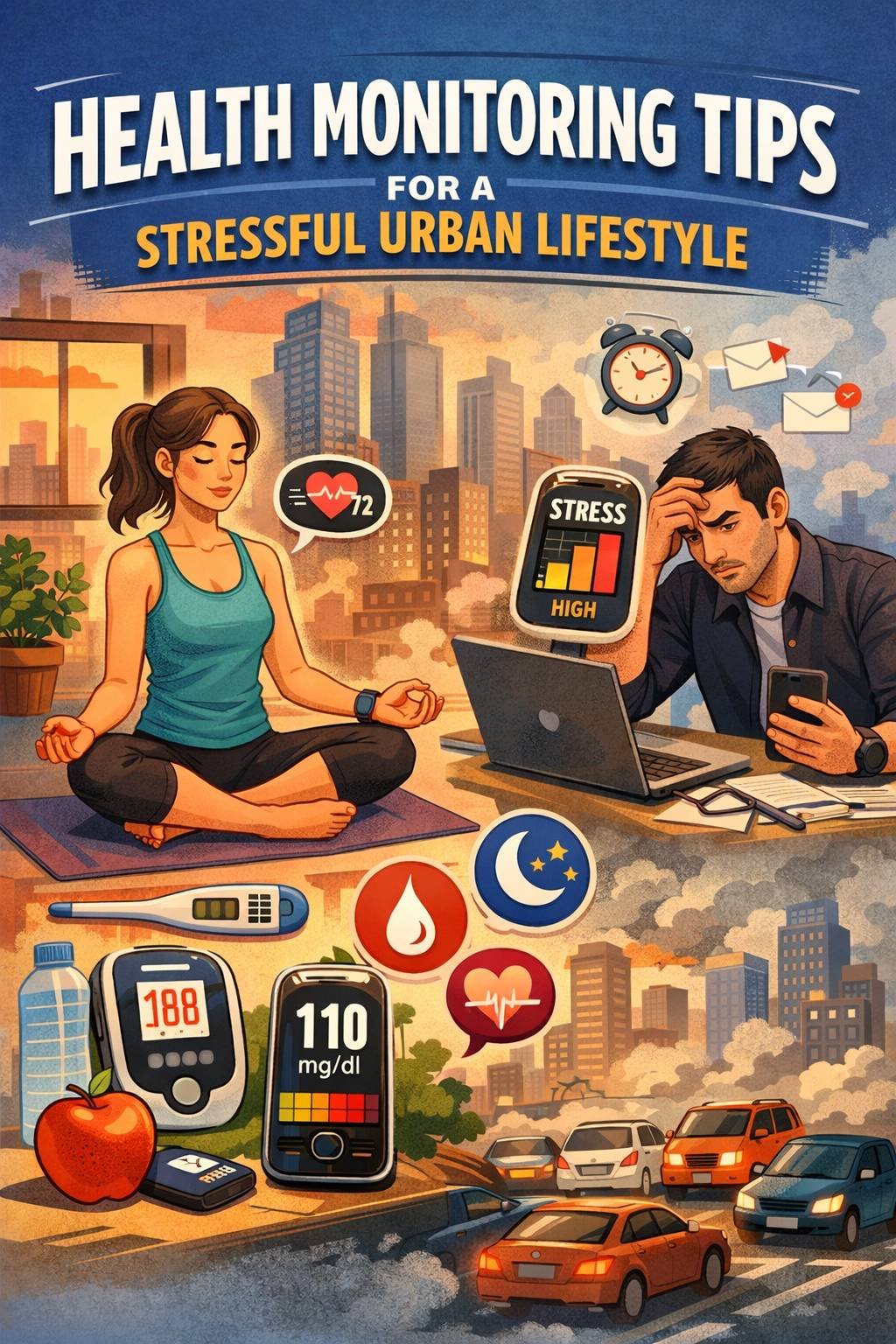 Health Monitoring Tips for a Stressful Urban Lifestyle