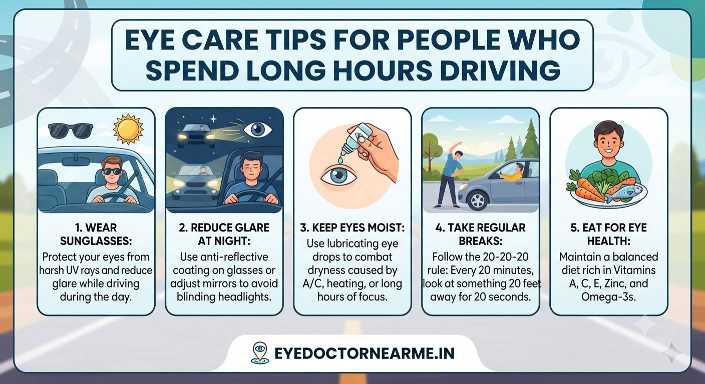 Eye Care Tips for People Who Spend Long Hours Driving